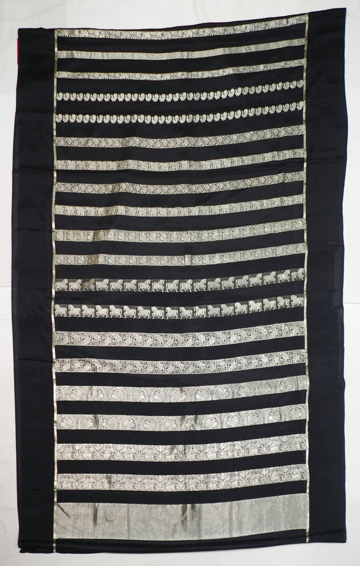 Black Banaras Silk Zari And Handwoven Saree