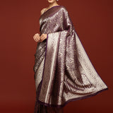 Purple Banaras Weaved Saree