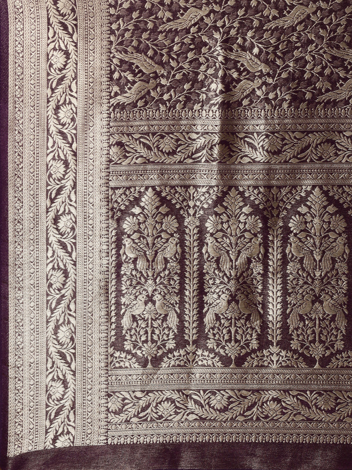 Purple Banaras Weaved Saree