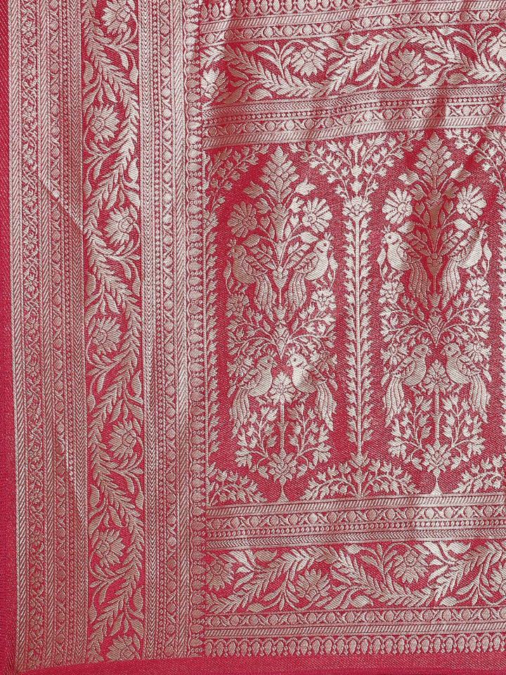 Rani Pink Banaras Weaved Saree