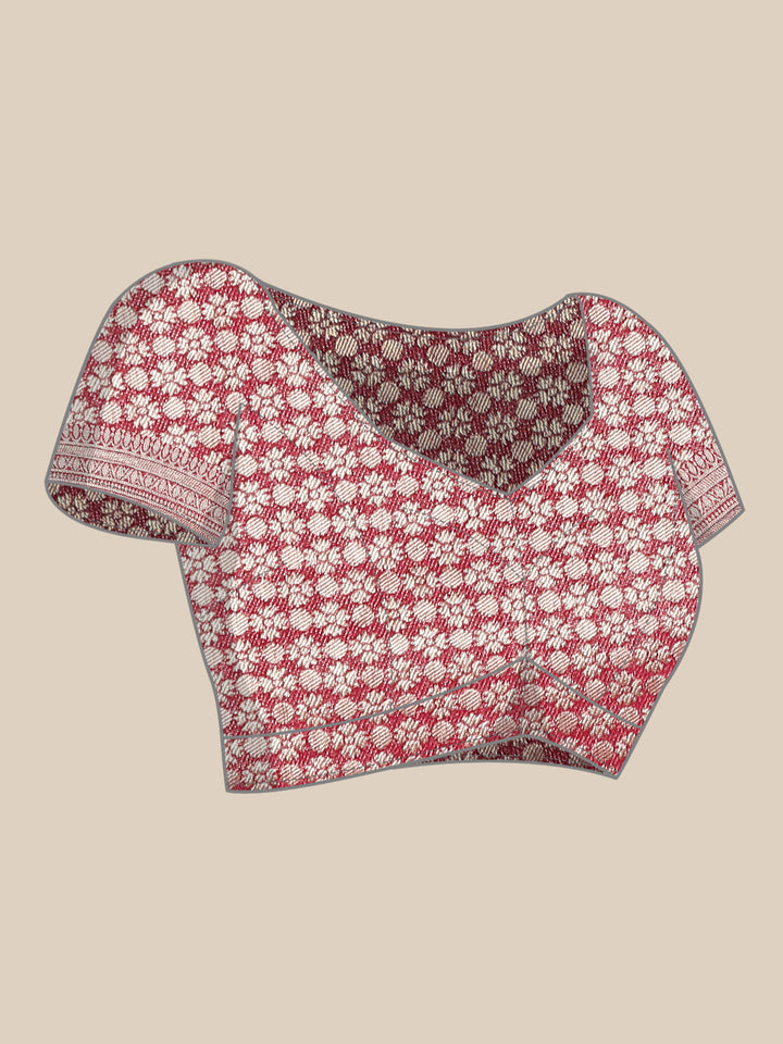 Rani Pink Banaras Weaved Saree