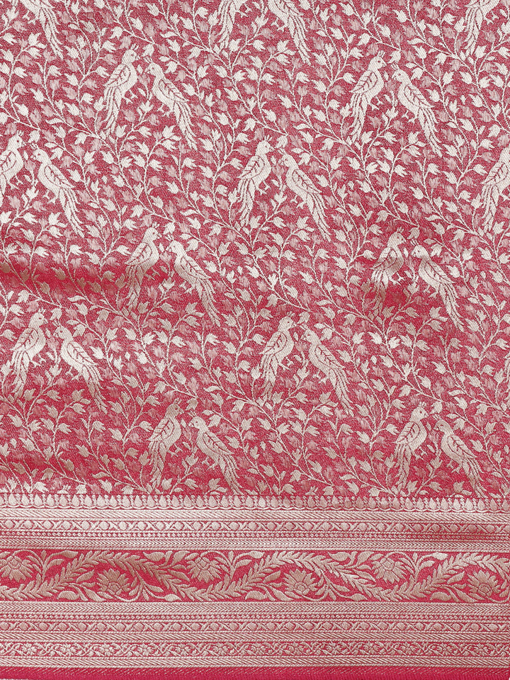 Rani Pink Banaras Weaved Saree