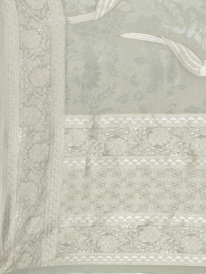 Sea Blue Banaras Weaved Saree