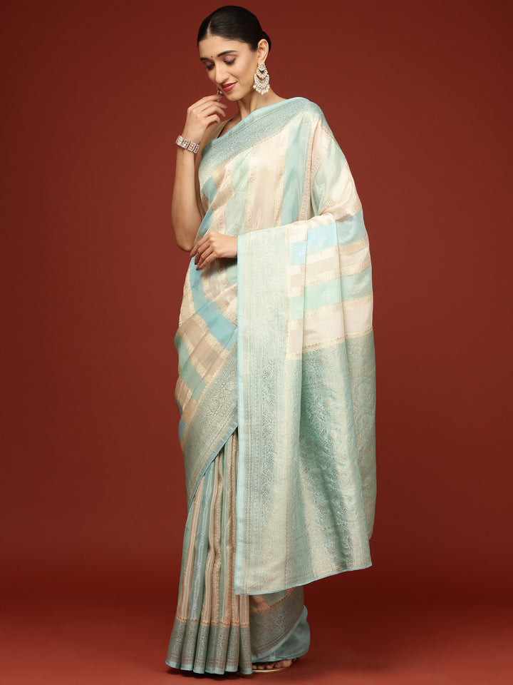 Blue Banaras Weaved Saree