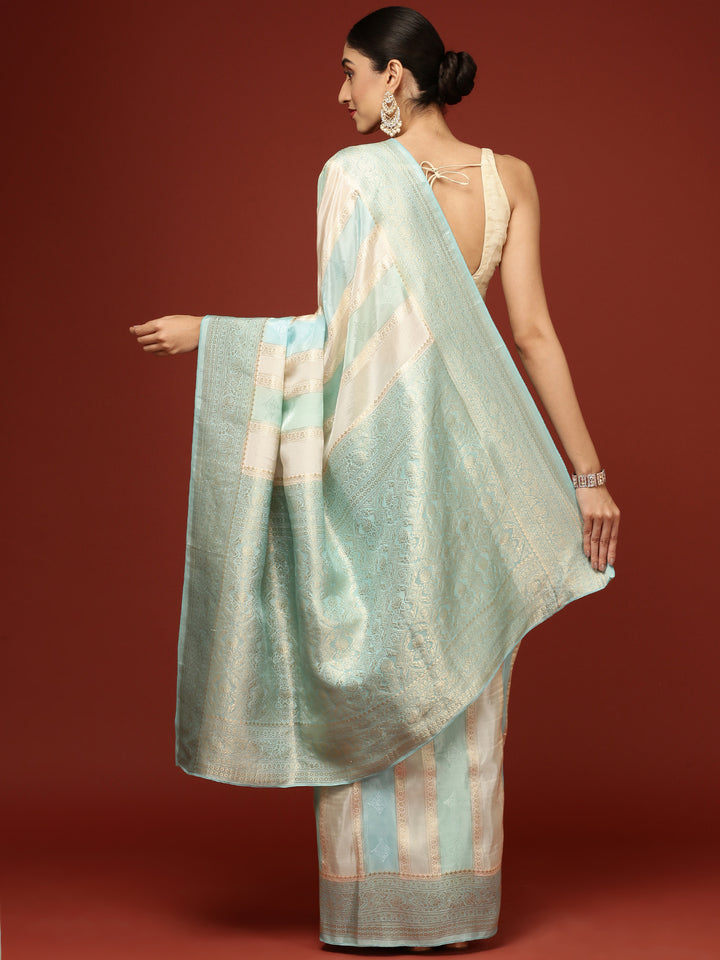 Blue Banaras Weaved Saree