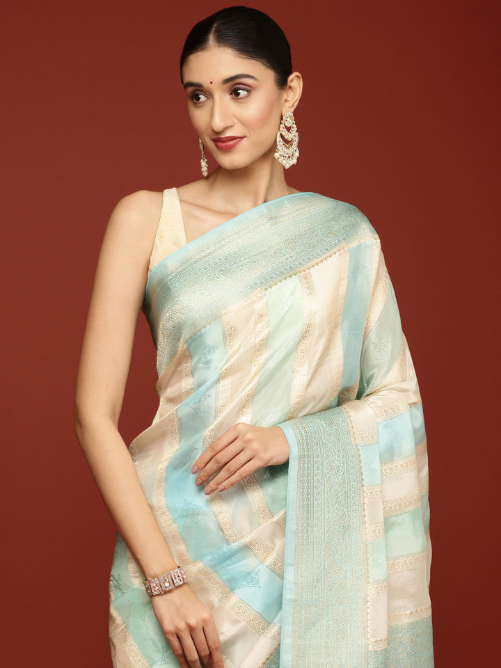 Blue Banaras Weaved Saree