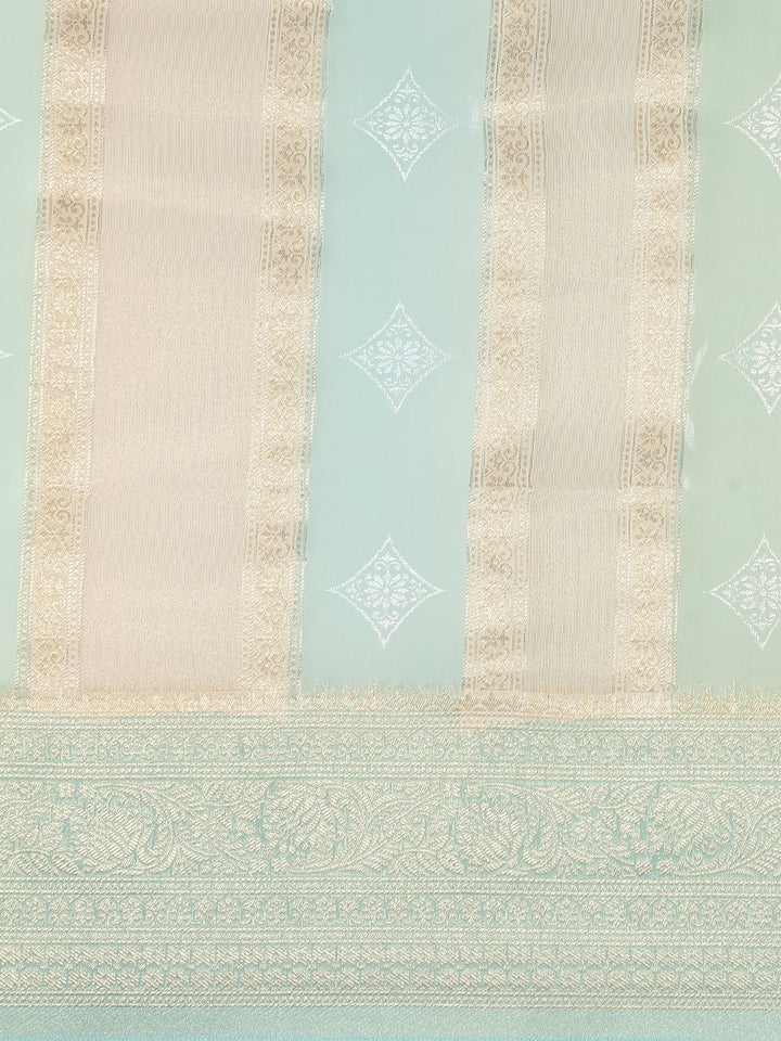 Blue Banaras Weaved Saree