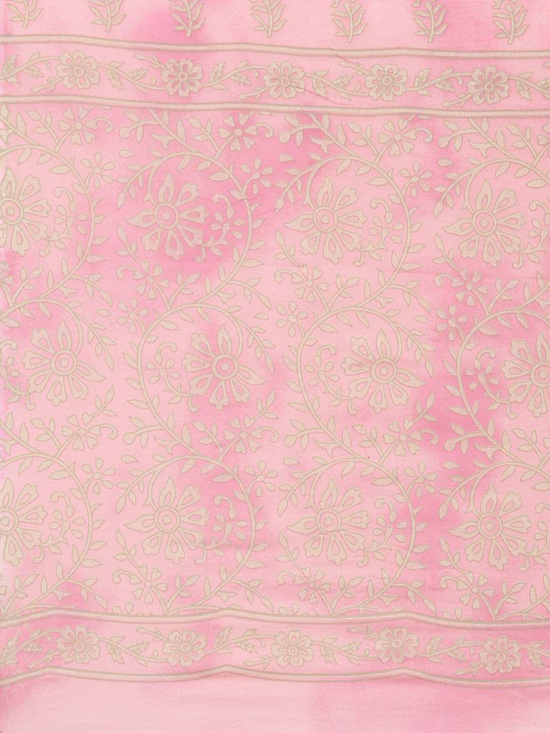 Neerus Pink floral printed straight suit set - detail view 4