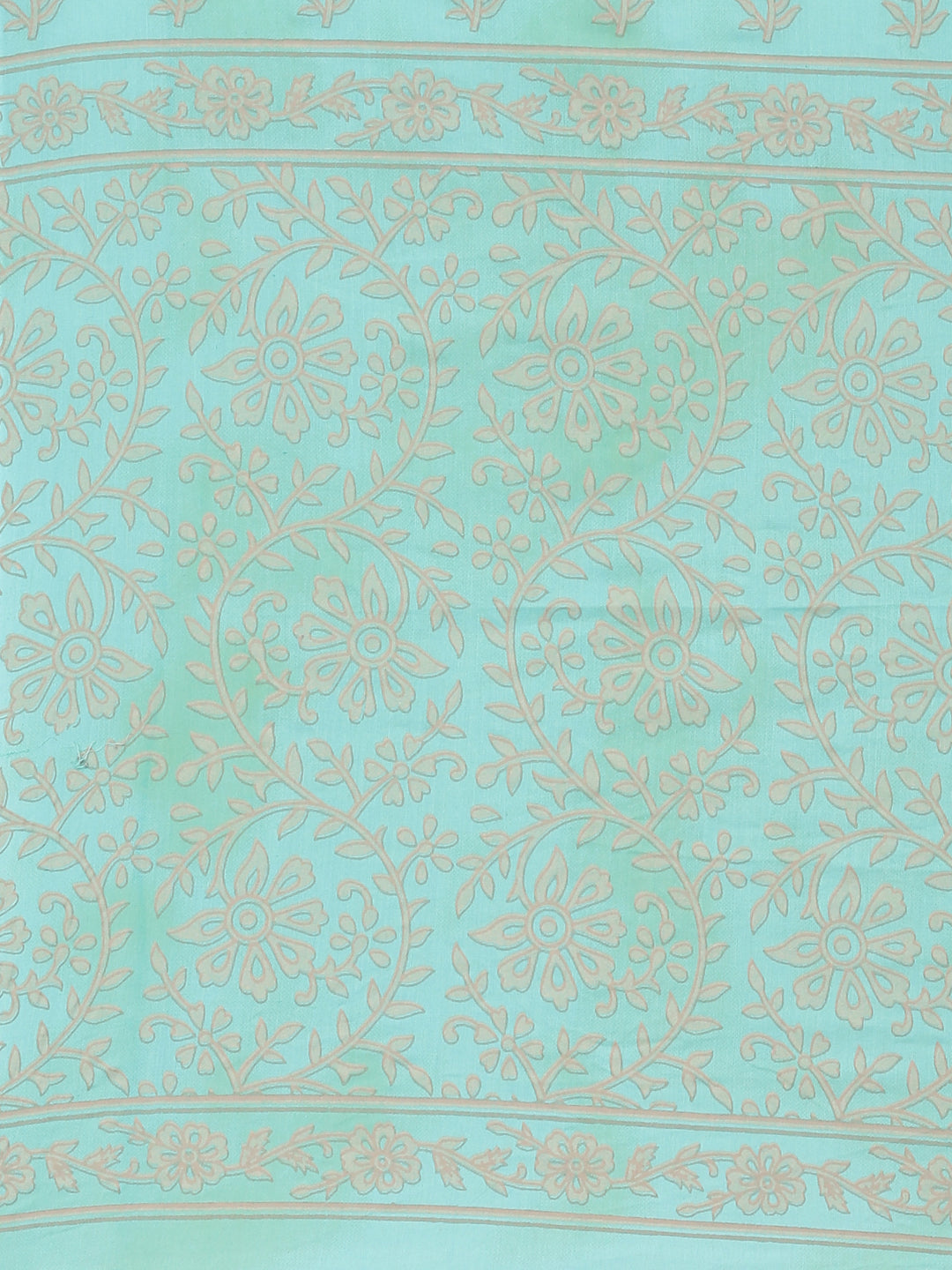 Neerus Green printed floral straight suit set - detail view 4
