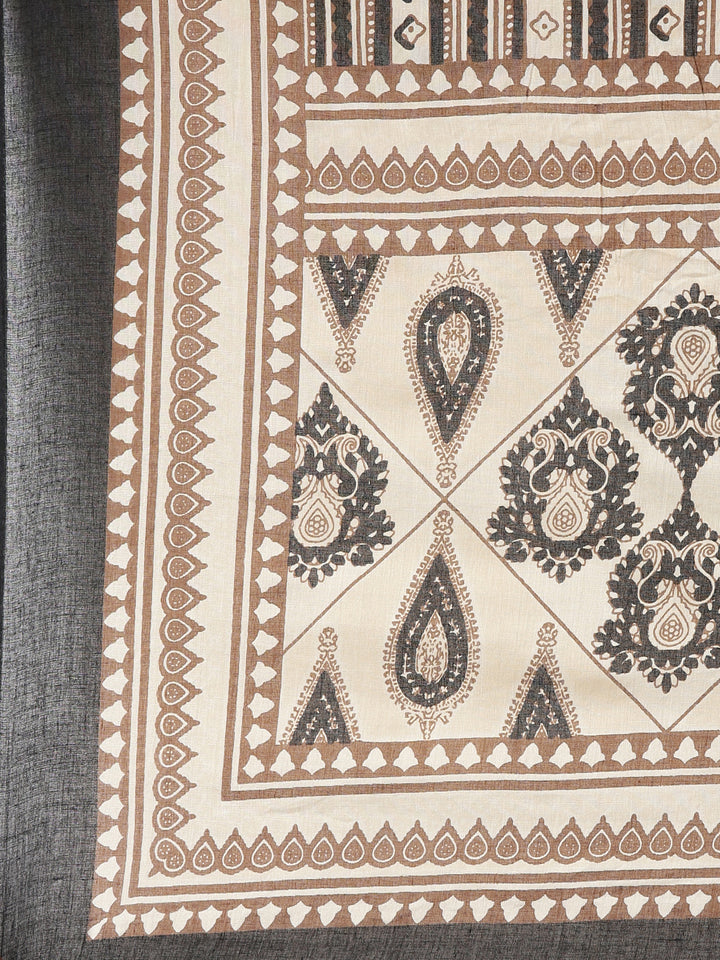 Neerus Black Regular Straight Printed Kurta And Salwar With Dupatta