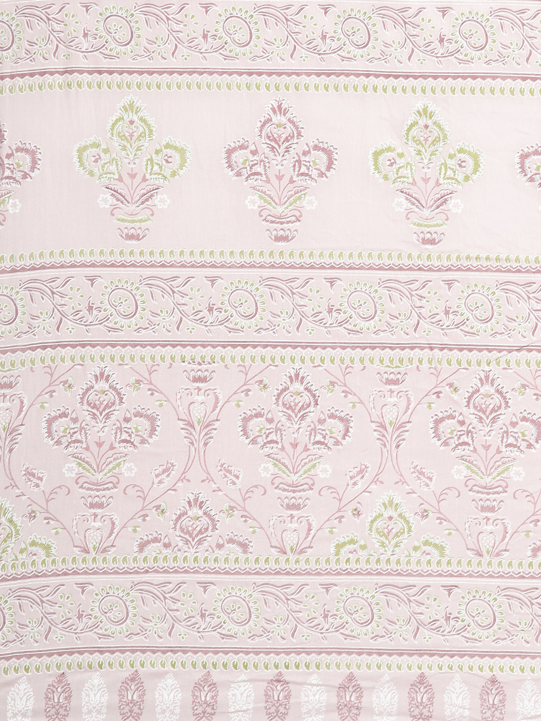Neerus Pink printed straight kurta set with salwar and dupatta - detail view 4