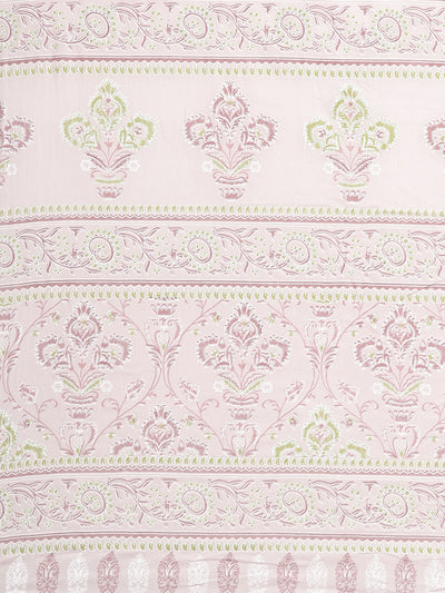 Neeru's Pink Regular Straight Printed Kurta And Salwar With Dupatta
