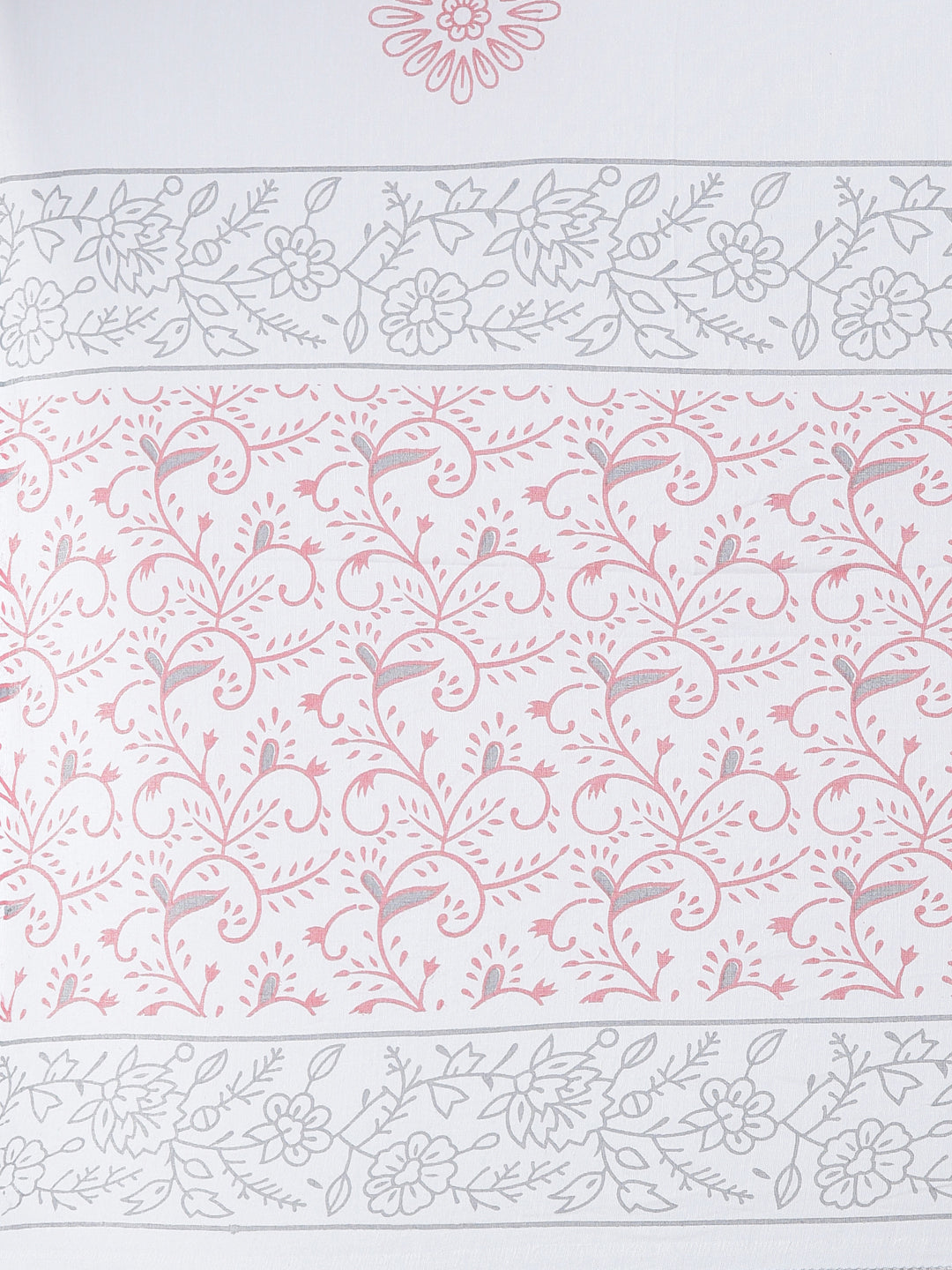 Neerus Grey printed straight kurta set with salwar and dupatta - detail view 4