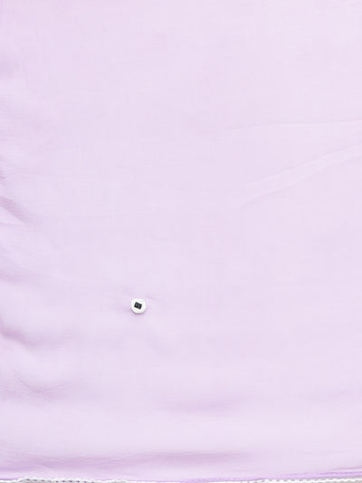 Neerus Lavender Regular Straight Floral Kurta And Trousers With Dupatta