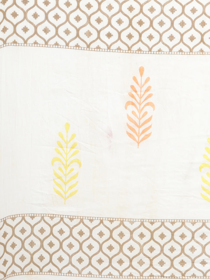 Neerus Yellow Regular Straight Floral Kurta And  Salwar With Dupatta