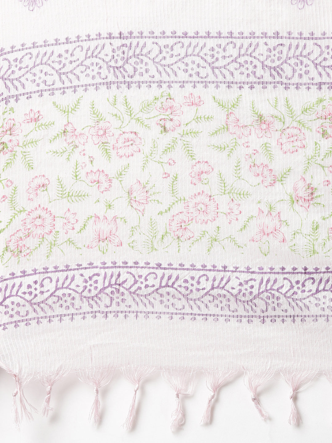 Neerus Pink printed straight kurta set with dupatta - detail view 4