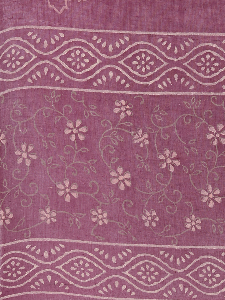 Neerus Purple printed floral suit set - detail view 4