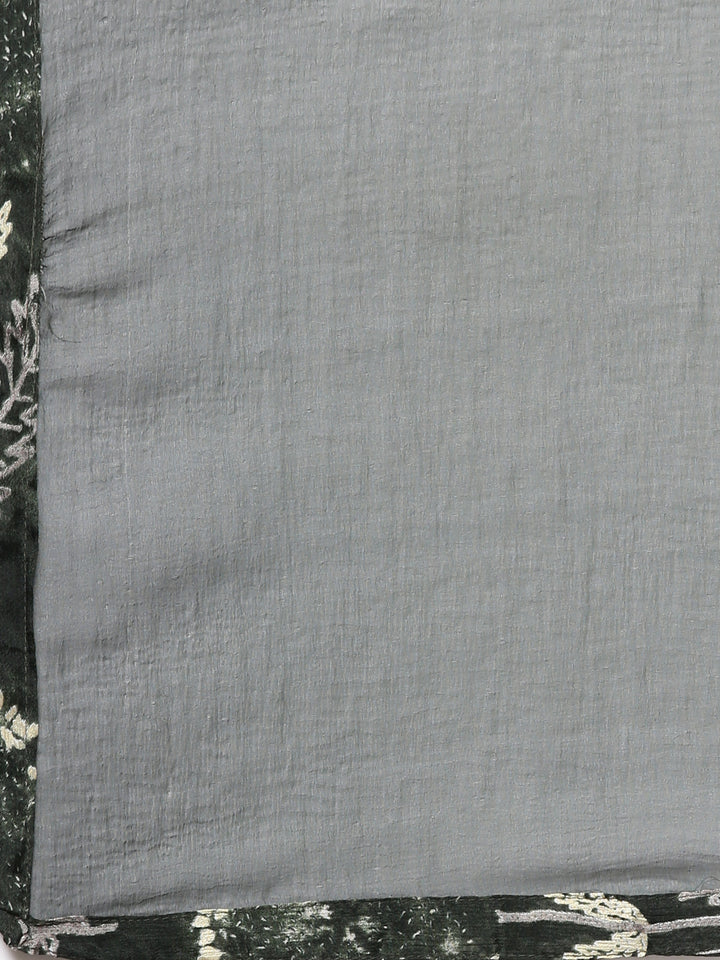 Neerus Green printed floral suit set - detail view 4