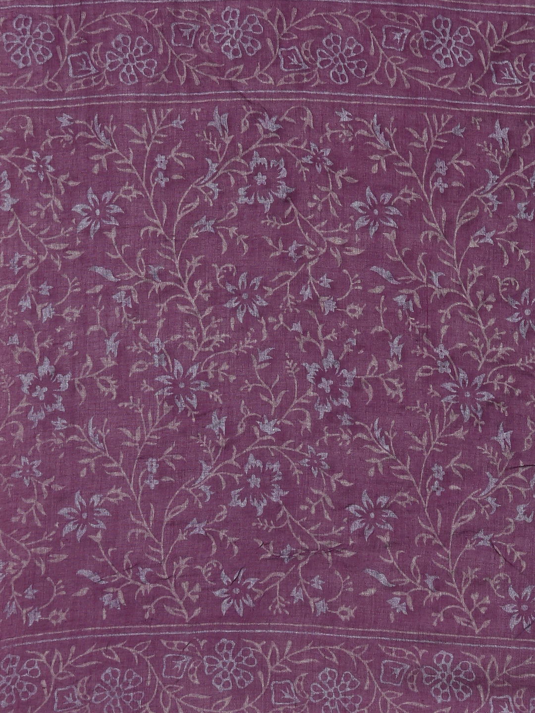 Neerus Purple cotton printed suit set - detail view 4