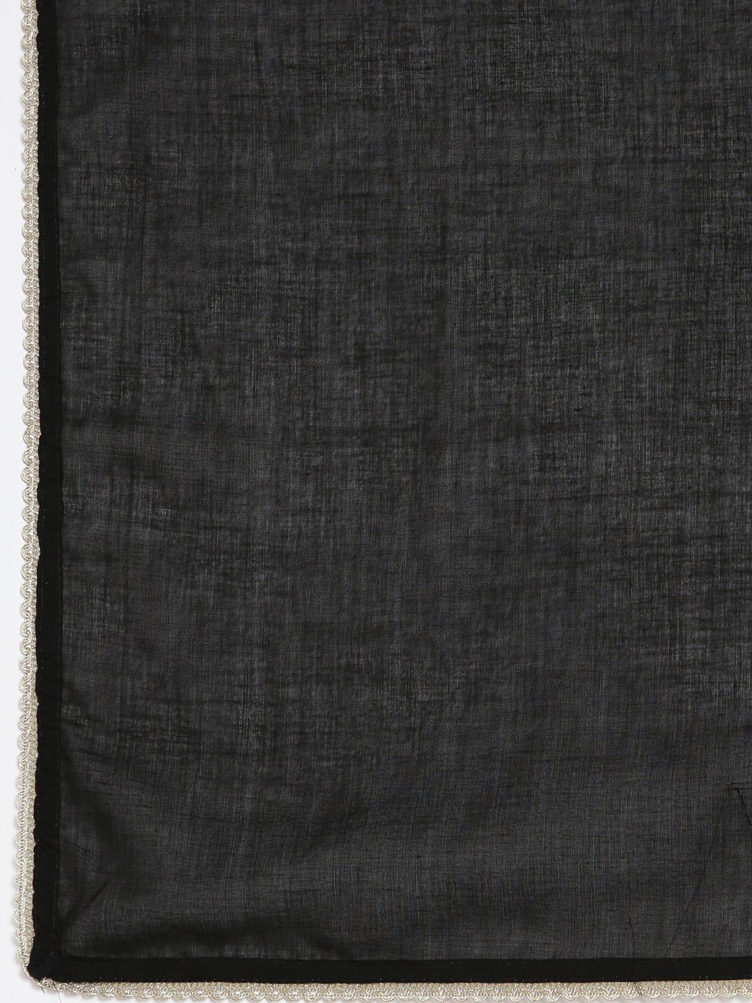 Neerus Black Regular Straight Solid Kurta and Trousers With Dupatta