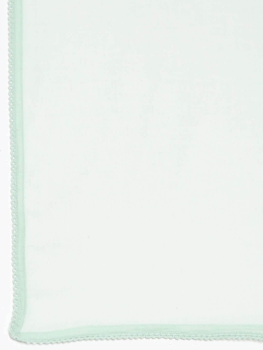 Neerus Green solid straight kurta suit set with trouser and dupatta - detail view 4