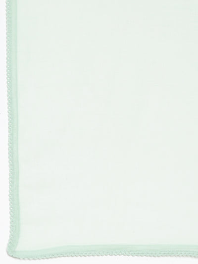 Neerus Green Regular Straight Solid Kurta and Trousers With Dupatta