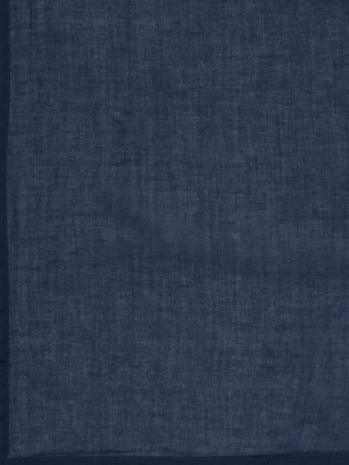 Neerus Blue Casual Quirky Anarkali Kurta and Trousers With Dupatta