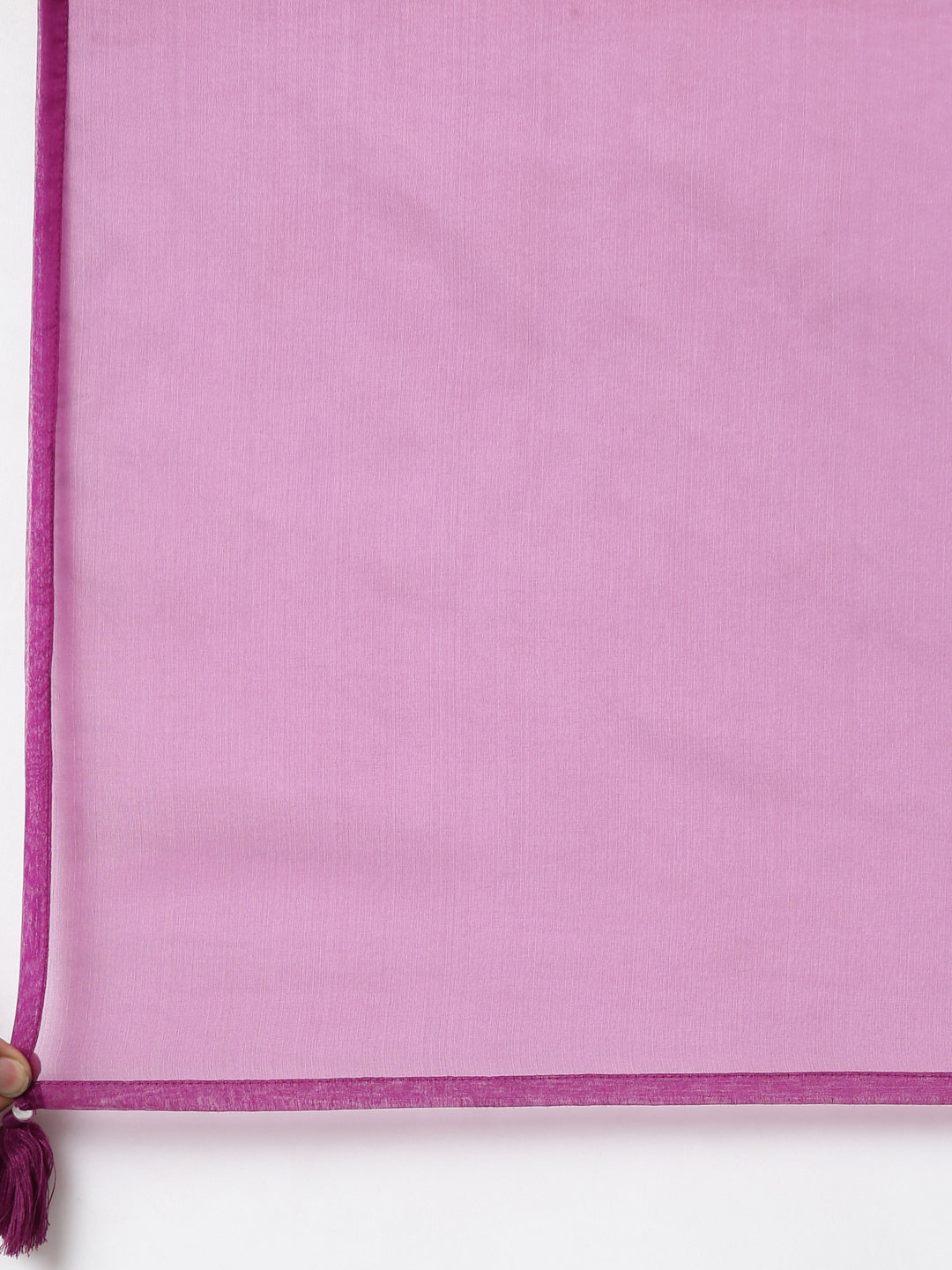 Neerus Purple solid straight suit set with dupatta - detail view 4