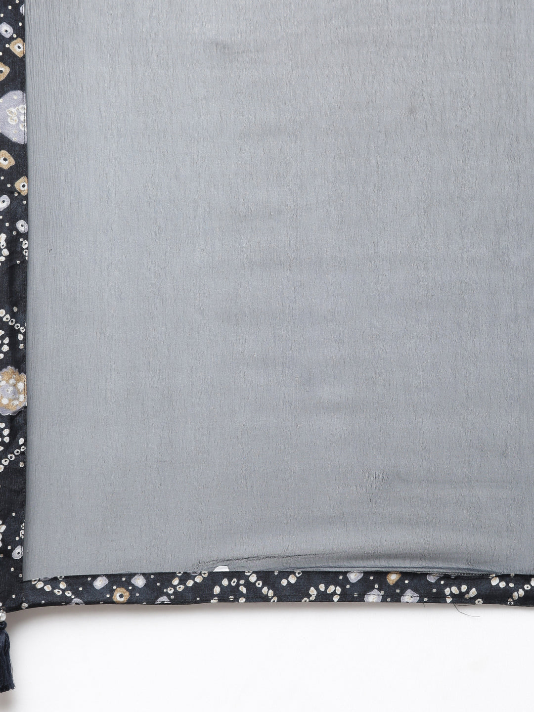 Neerus Grey Bandhani printed straight kurta set - detail view 4