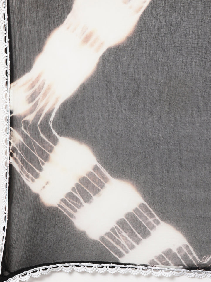 Neerus Black Shantoon printed suit set - detail view 4