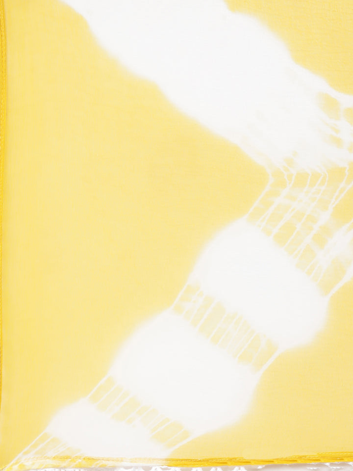 Neerus Yellow shantoon printed suit set - detail view 4