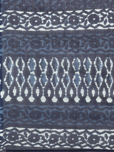 Neerus Blue Regular Straight Printed Kurta And Trousers With Dupatta