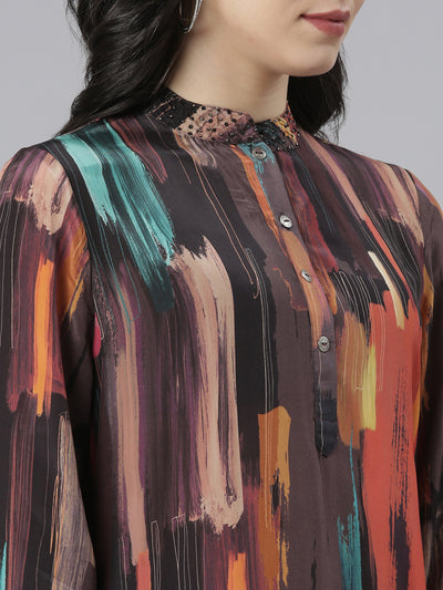 Neeru's Multi Regular Straight Colourblocked Kurta And Salwar