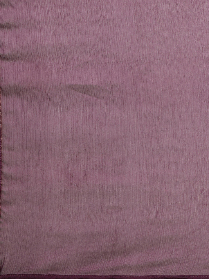 Neerus Purple printed floral straight suit set - detail view 3
