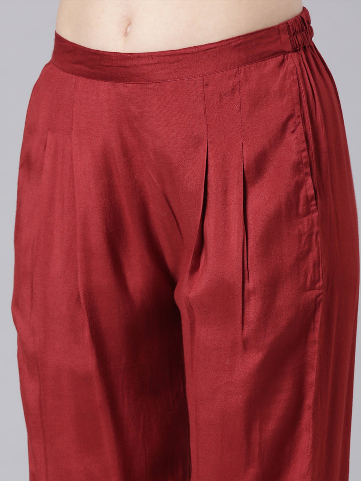 Neerus Black Printed Straight Kurta and Trousers With Dupatta