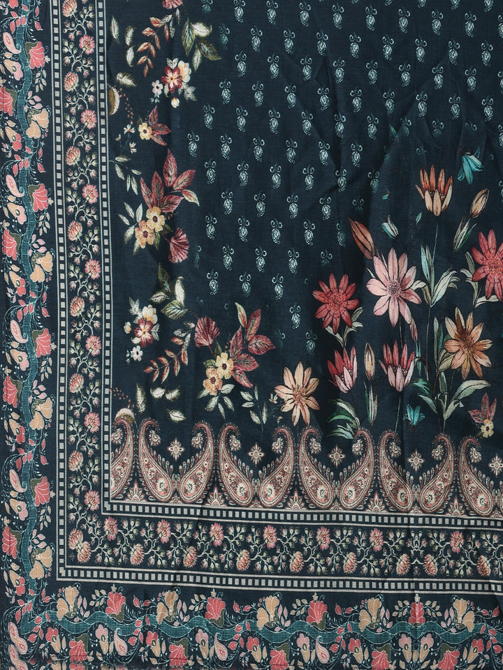 Rama Green Georgette Anarkali Three Piece Set