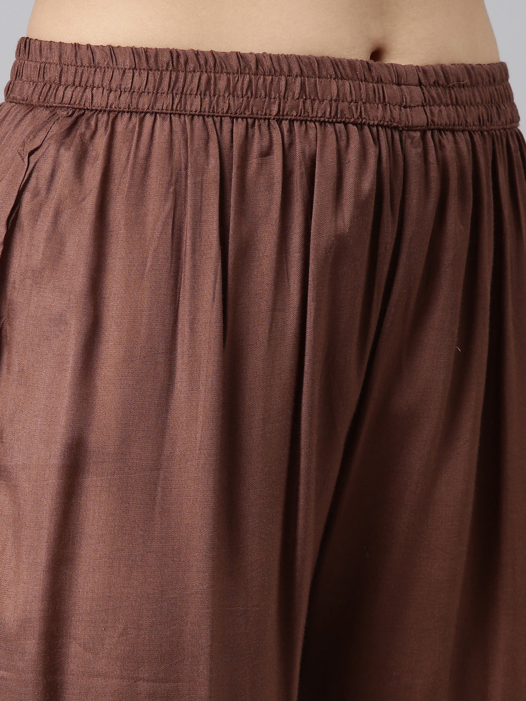 Neerus Brown shantoon printed kurta set - detail view 3