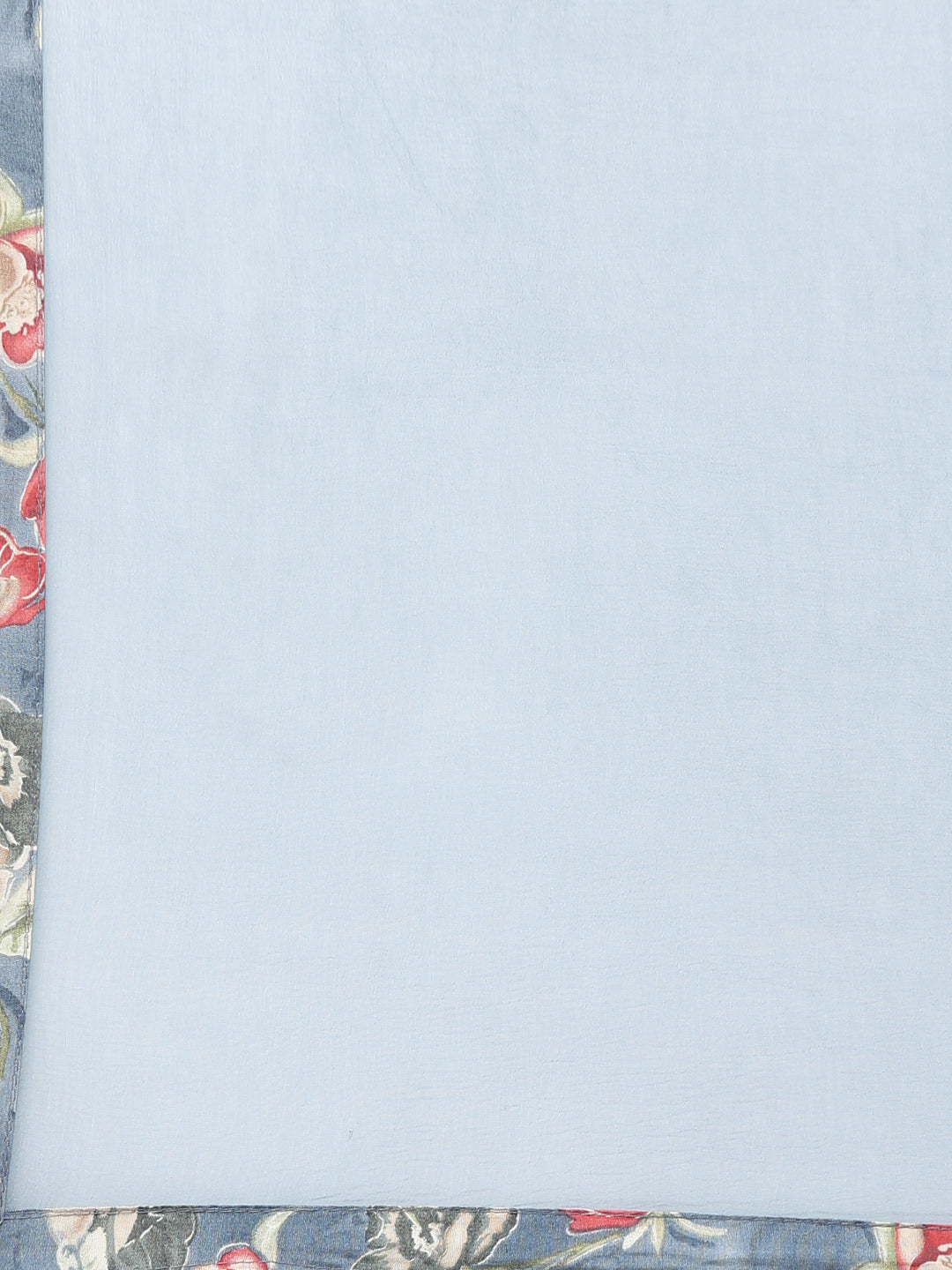 Neerus Grey printed floral kurta set with trouser and dupatta - detail view 4