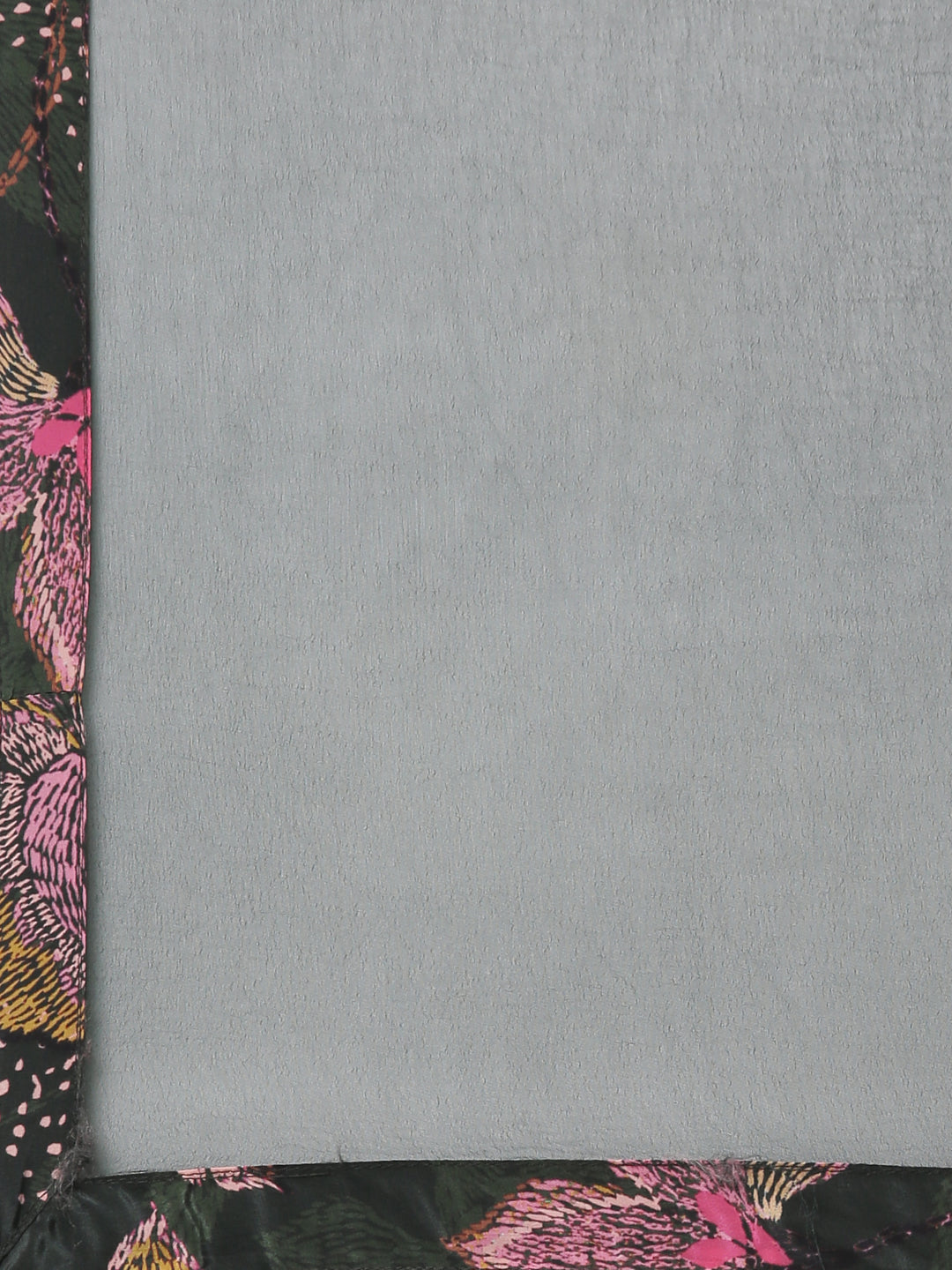 Neerus Green crepe printed high-low suit set - detail view 4