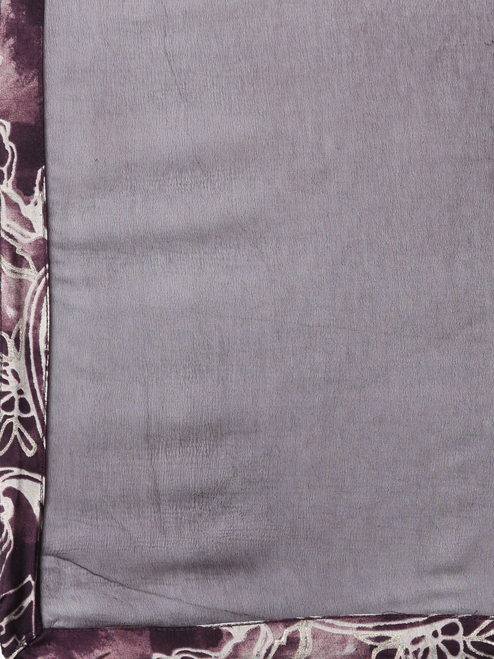 Neerus Purple printed paisley suit set - detail view 4