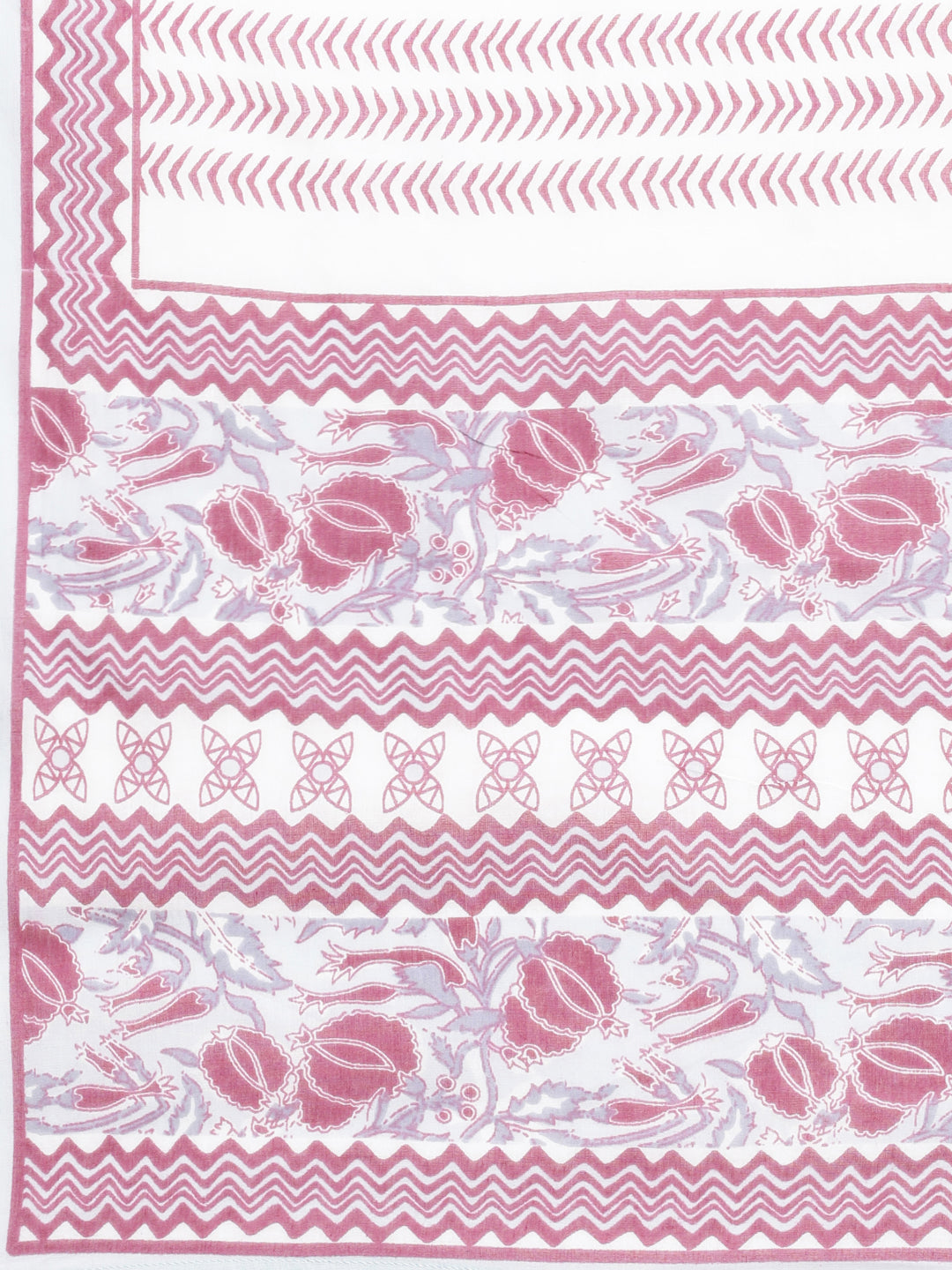 Neerus Maroon cotton printed suit set - detail view 5
