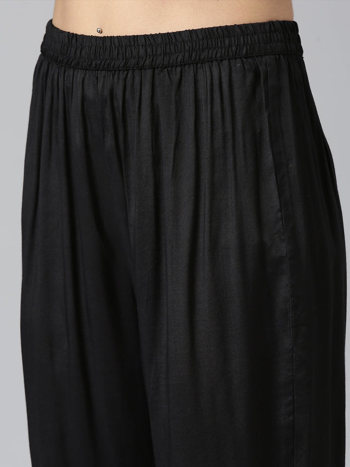 Neerus Beige Regular Straight Printed Kurta and Trousers With Dupatta