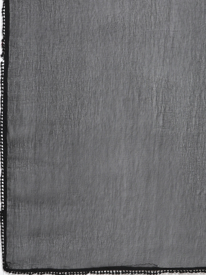 Neerus Beige Regular Straight Printed Kurta and Trousers With Dupatta