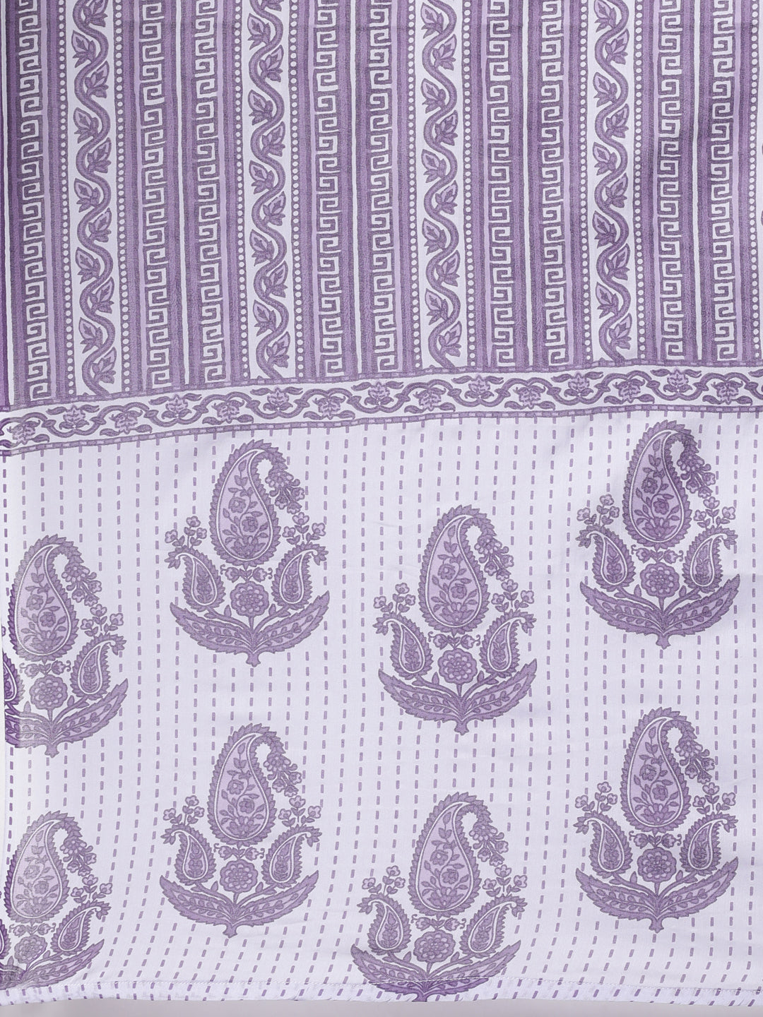 Neerus Purple cotton printed suit set - detail view 5
