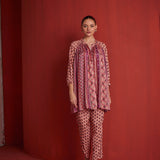 Neerus Womens Peach Color Co-Ords Set