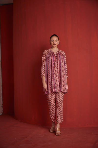 Neeru's Womens Peach Color Co-Ords Set