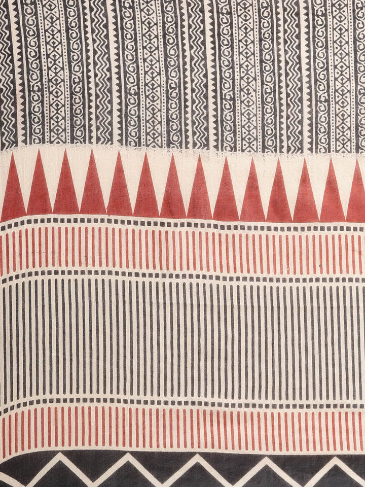 Neerus Black Printed Straight Kurta and Trousers With Dupatta