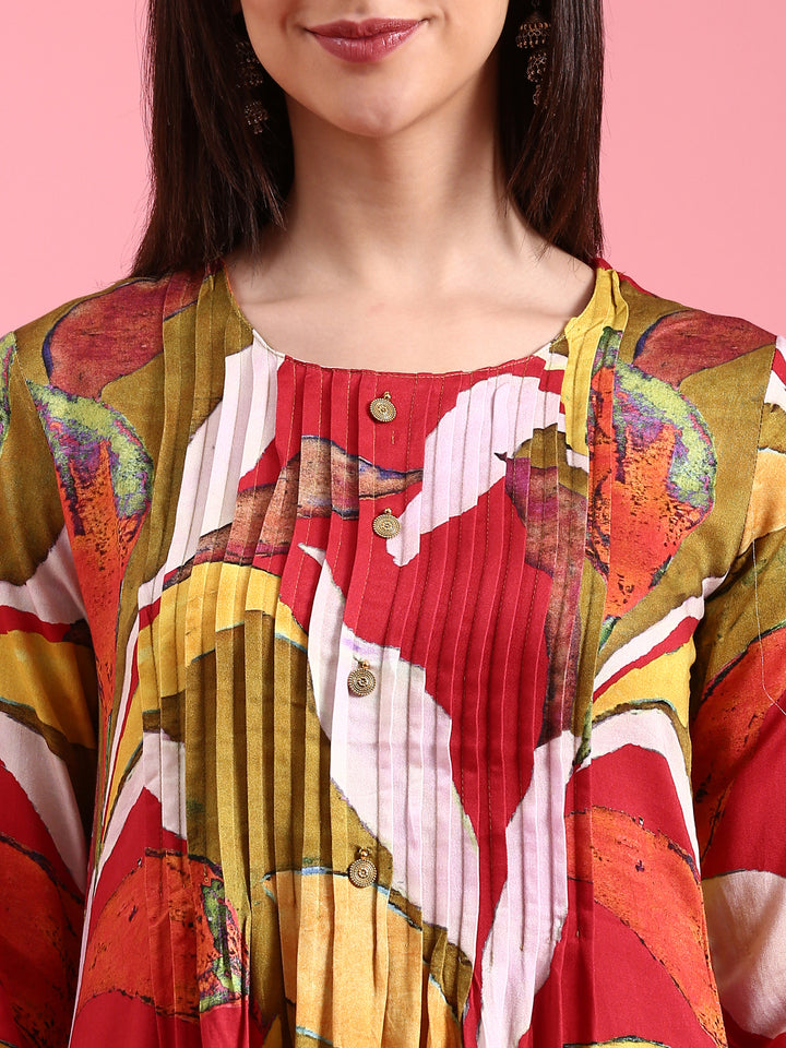 Rust Rayon Two Piece Set