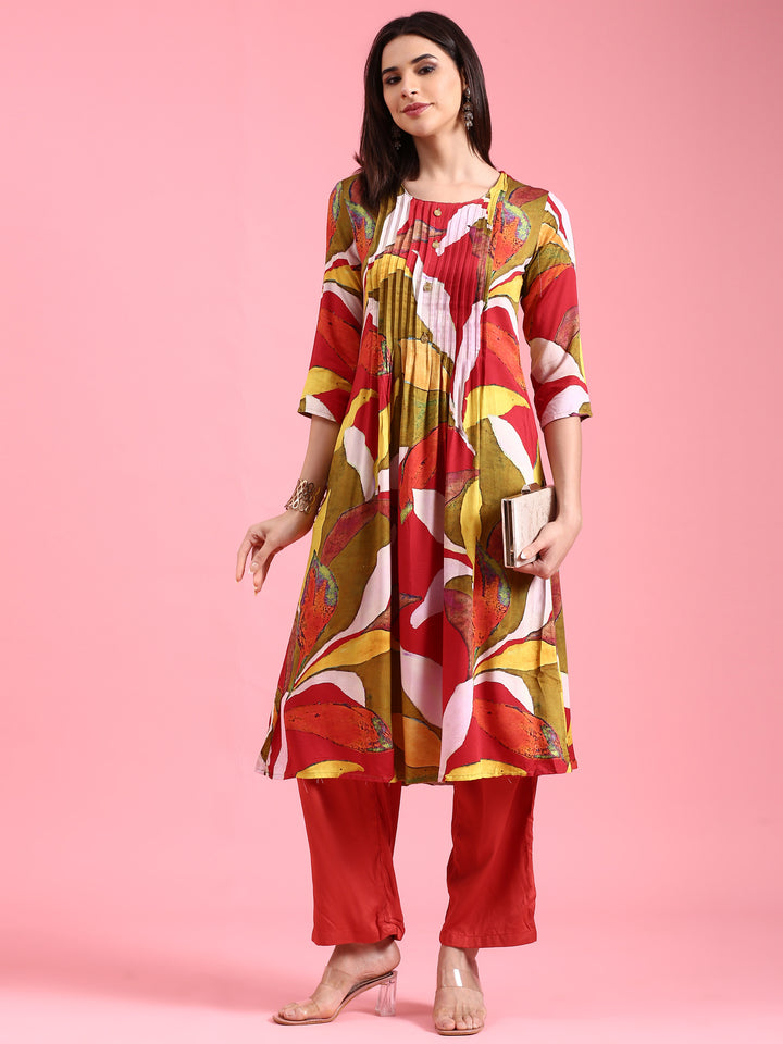 Rust Rayon Two Piece Set