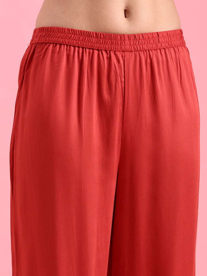 Rust Rayon Two Piece Set